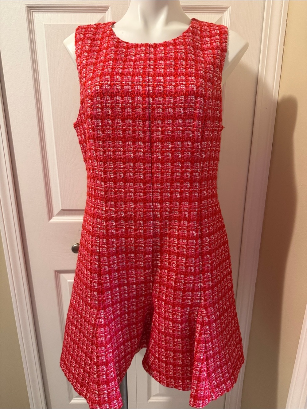 NWT Lilly Pulitzer Red Tweed Inspired Structured Dress Size 12